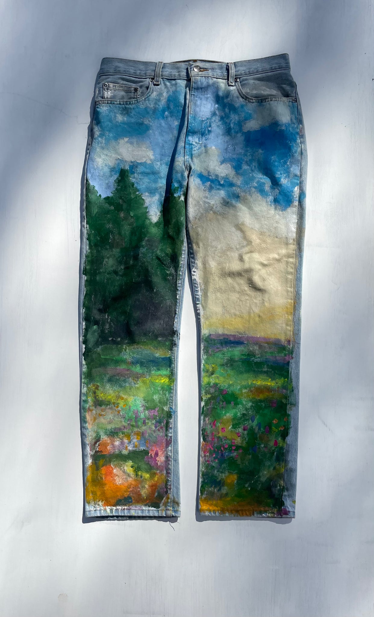 Green side 1/1 denim size 32X32 Baggy Pants Golf