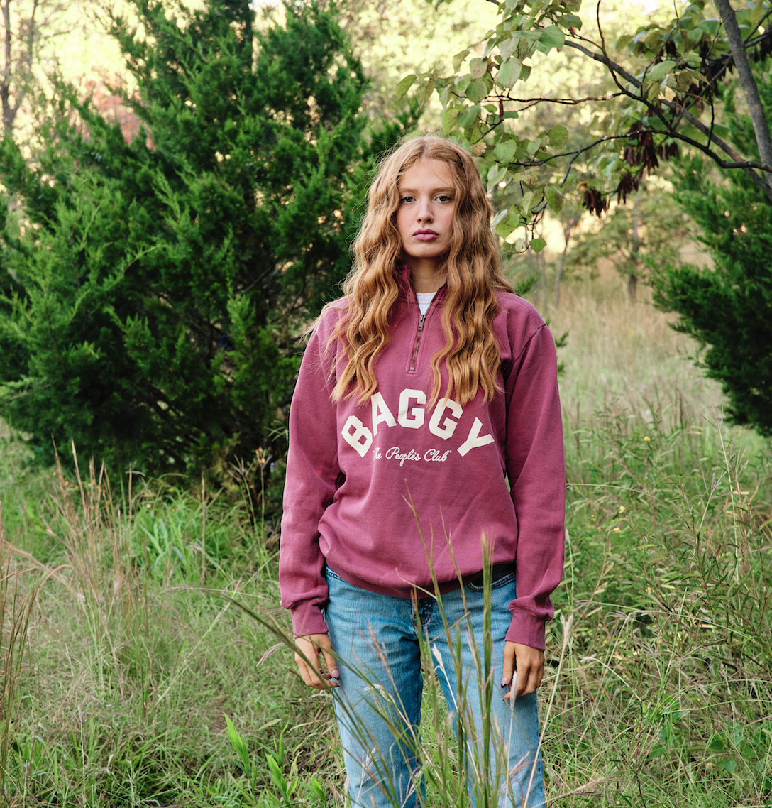 Crimson quarter zip