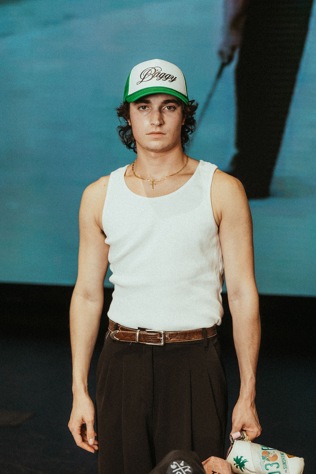 Kelly Green Logo Trucker