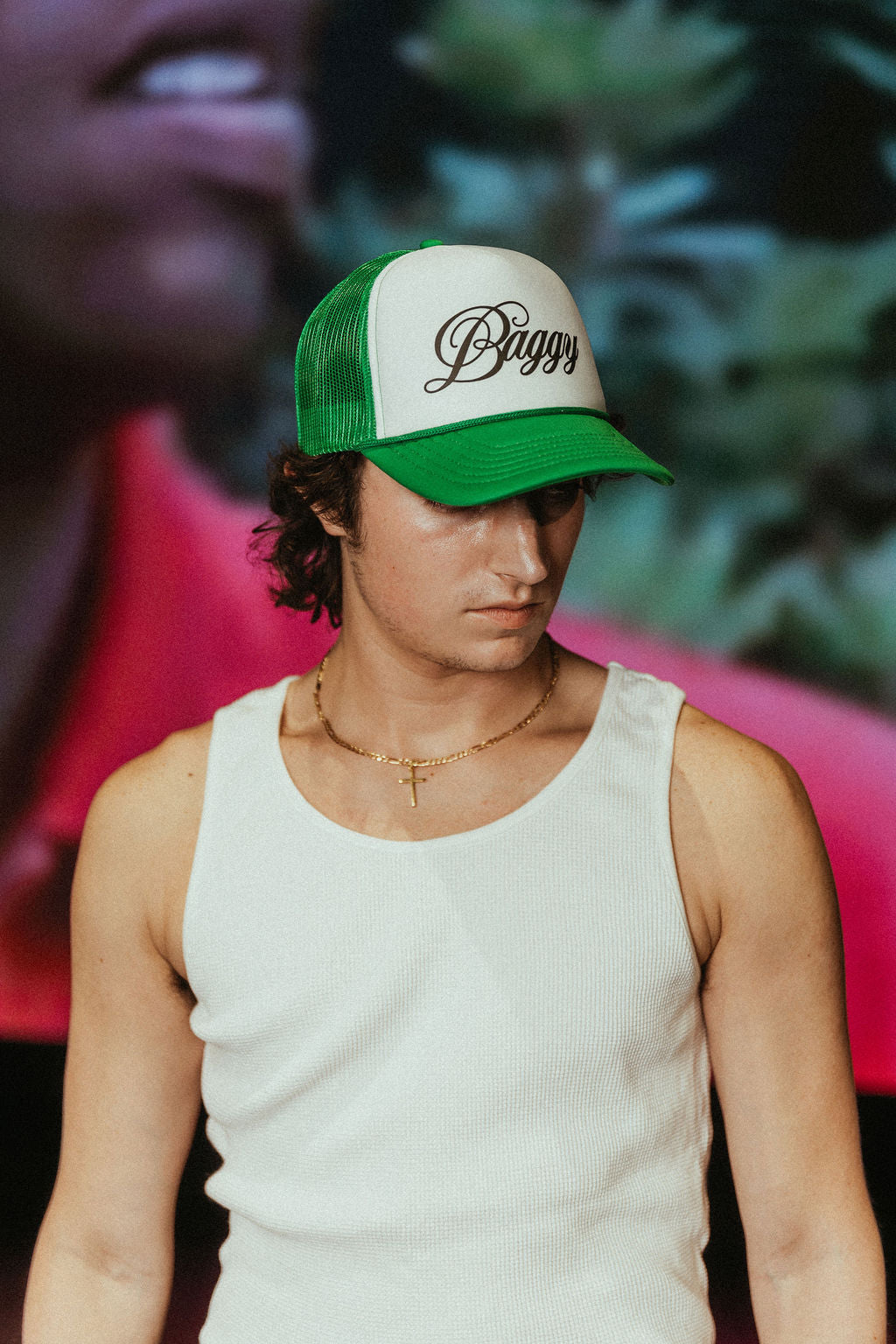 Kelly Green Logo Trucker