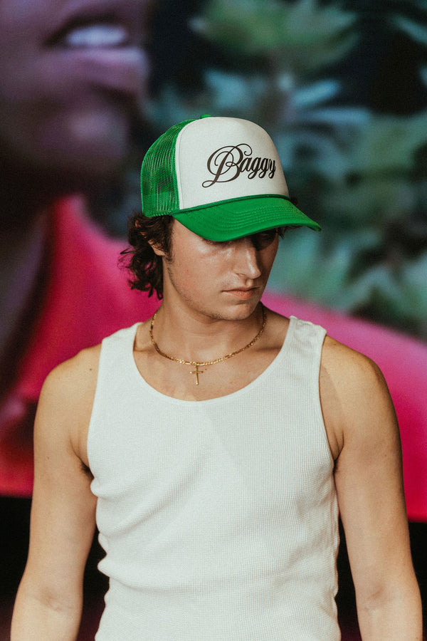 Kelly Green Logo Trucker